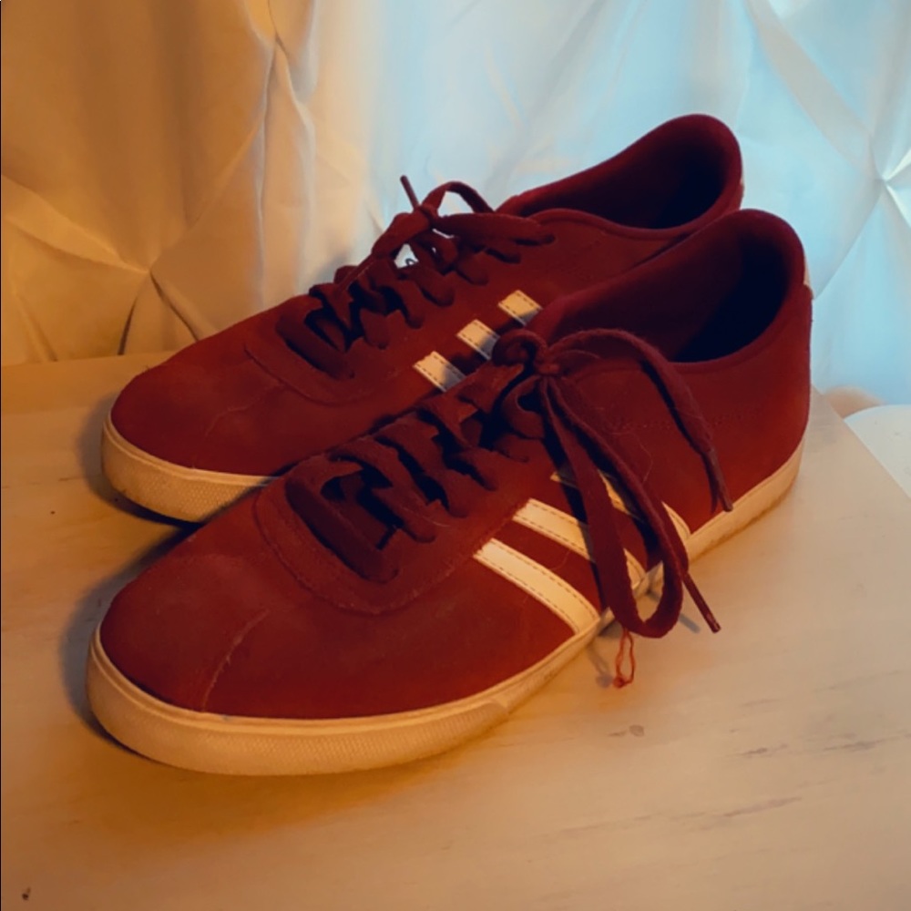 Red adidas sneakers